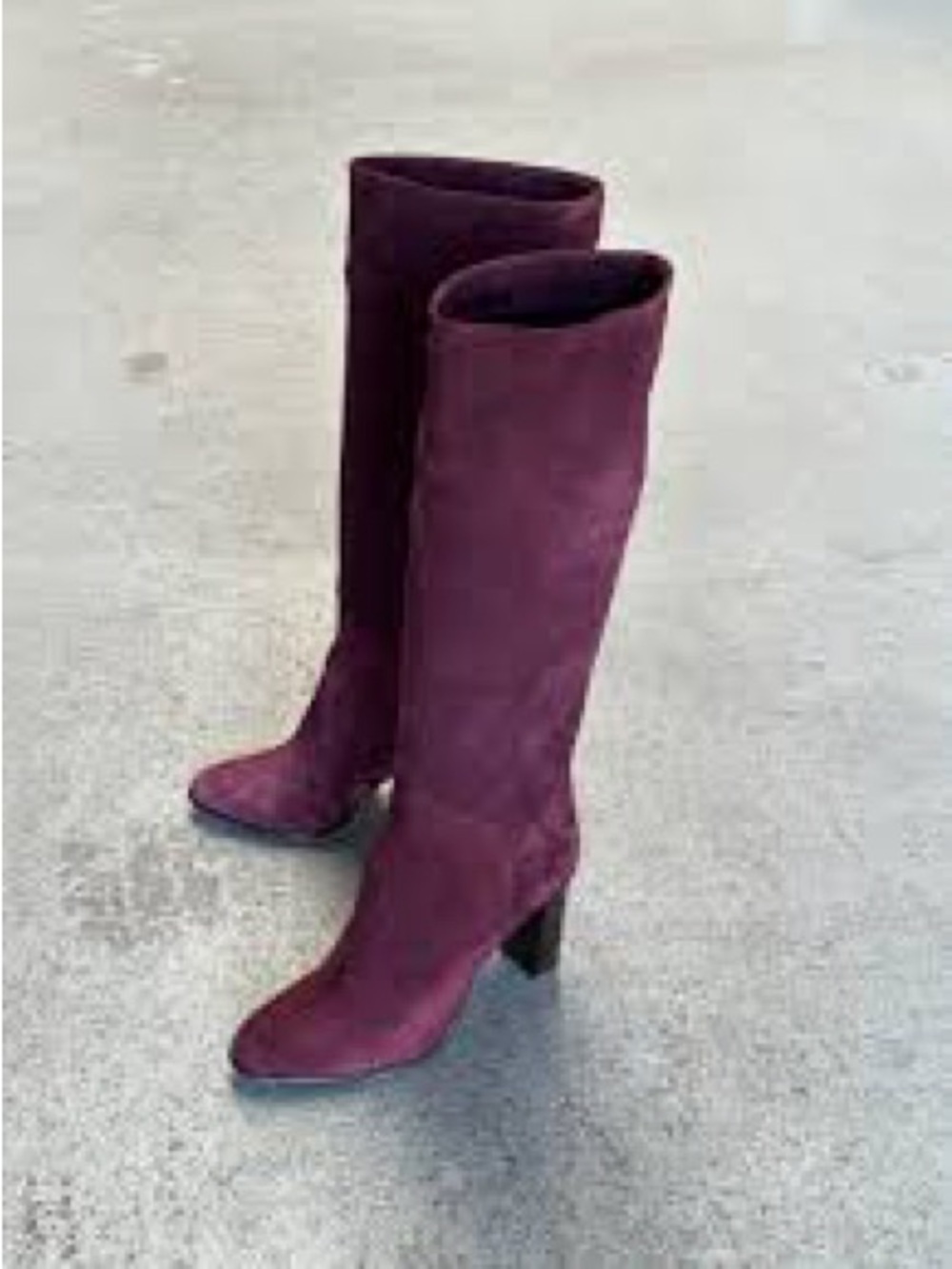 ba&sh Tall Suede Knee Boots in Burgundy